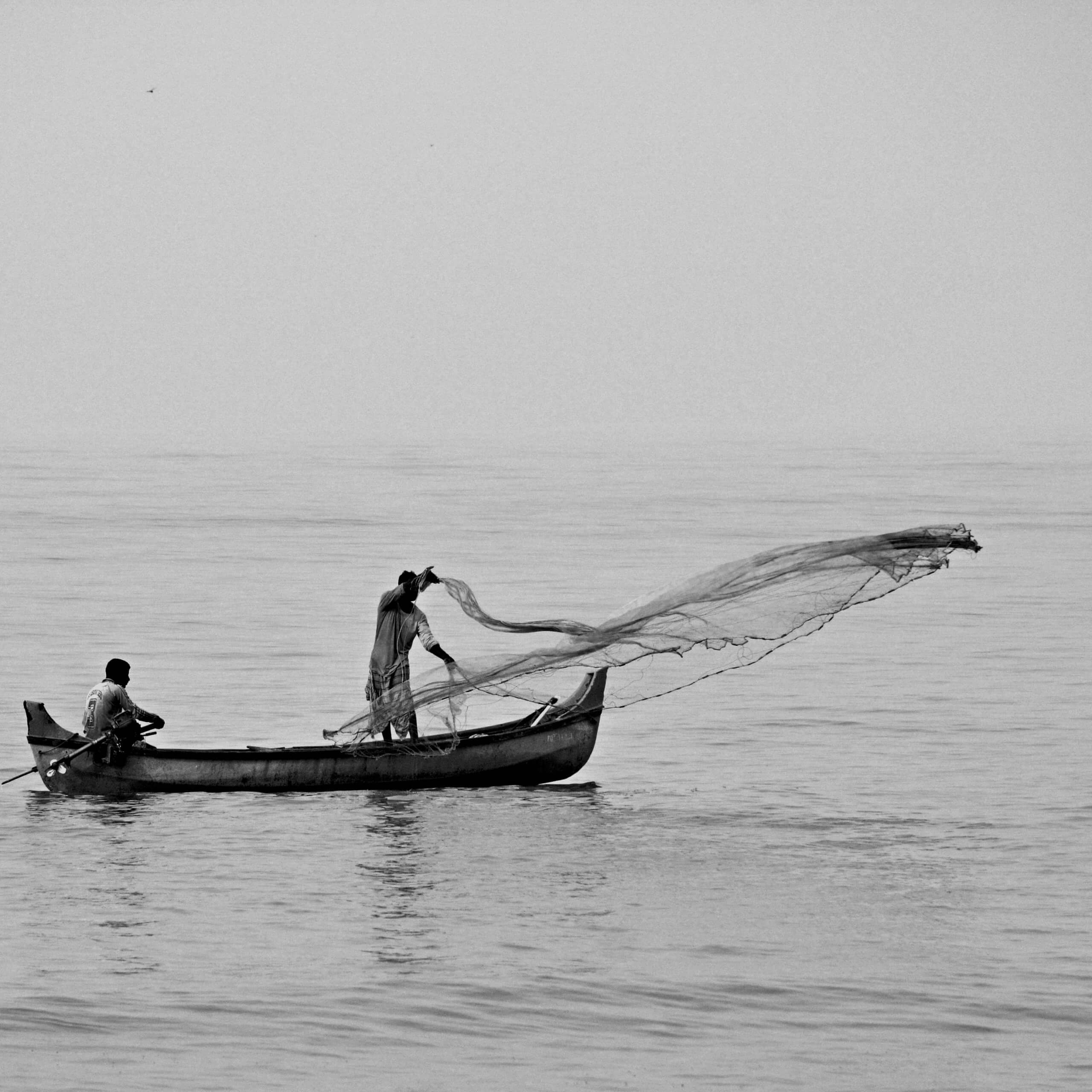 Canoe Boat fishing in kerala 