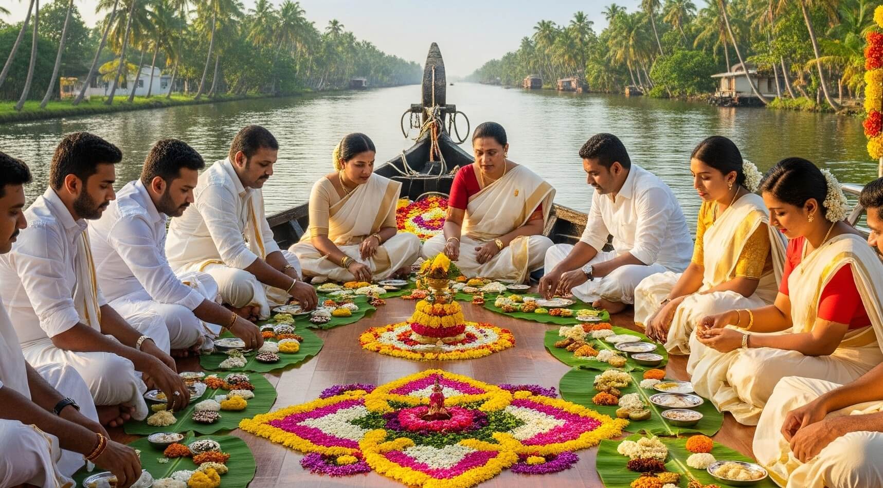 Celebrate Onam on a Houseboat in Alleppey