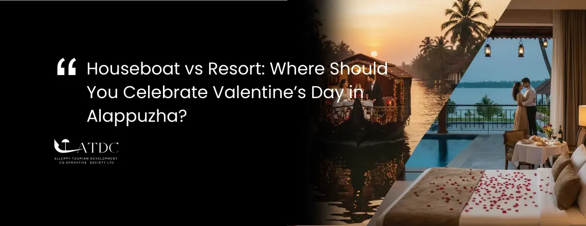 Houseboat vs Resort: Where Should You Celebrate Valentine’s Day in Alappuzha?