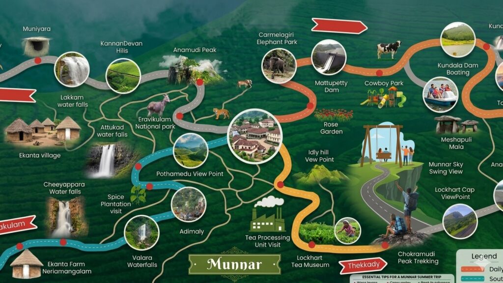 munnar map for trip